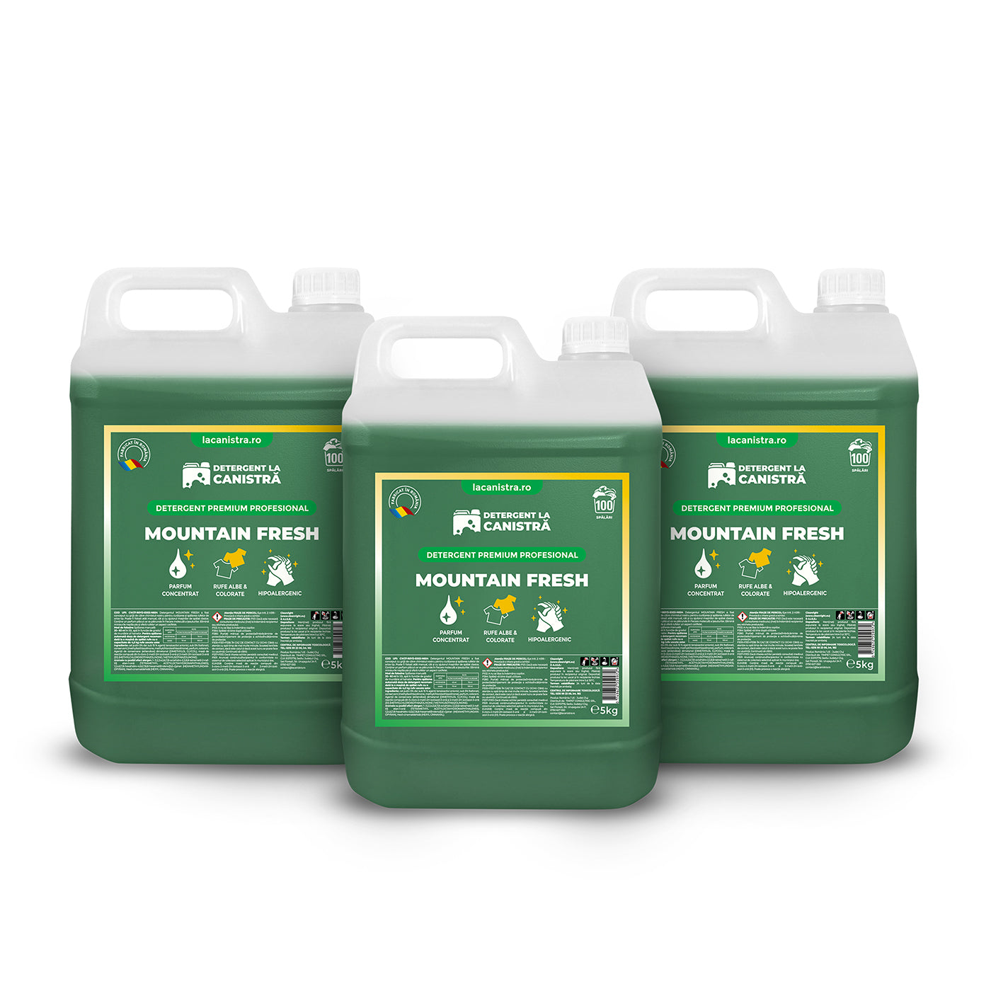 Pachet Detergent - 3x5L - Mountain Fresh + 500 ml Balsam Cadou