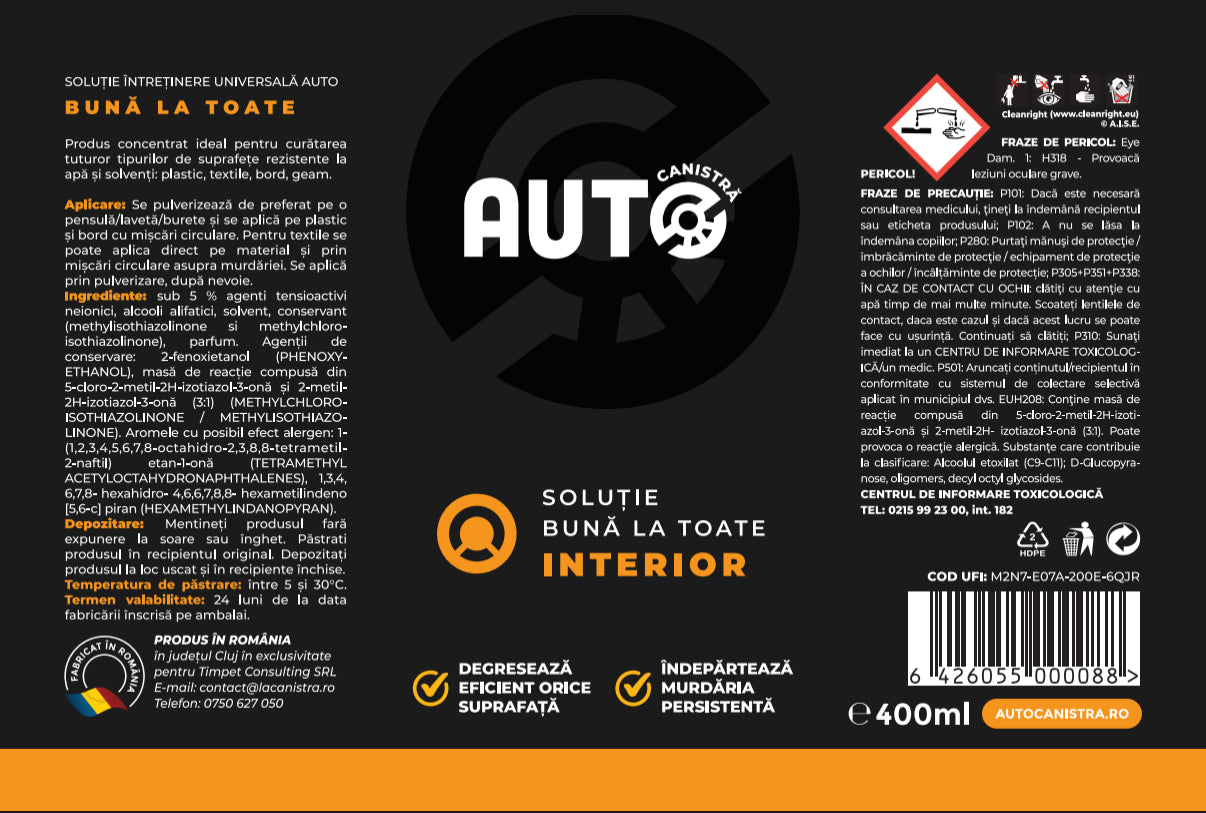 Solutie Buna La Toate Interior - 400 ml