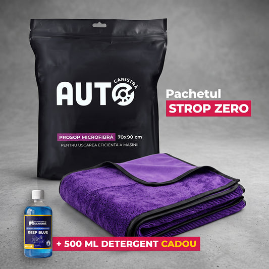 Prosop Auto Zero Strop - Microfibra 800 GSM - 90x70cm + 500 ml Detergent Cadou.