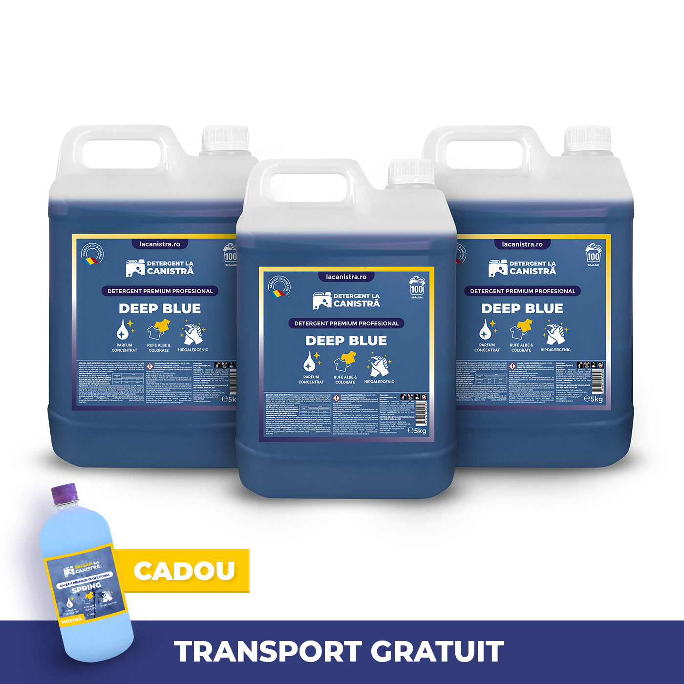Pachet detergent 3x5L deep blue La Canistra