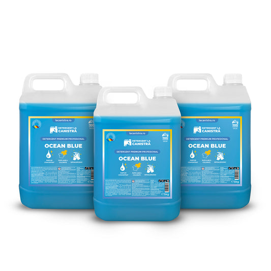 Pachet Detergent - 3x5 L - Ocean Blue + 500 ml Balsam