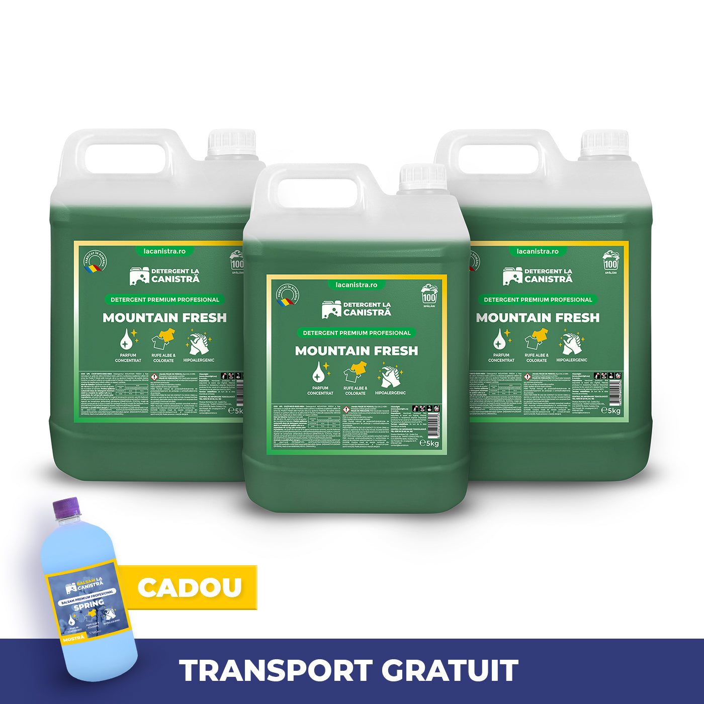 Pachet detergent 3x5L mountain fresh La Canistra
