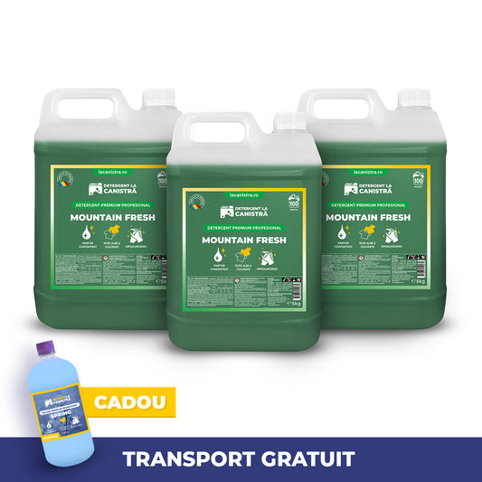 Pachet detergent 3x5L mountain fresh La Canistra