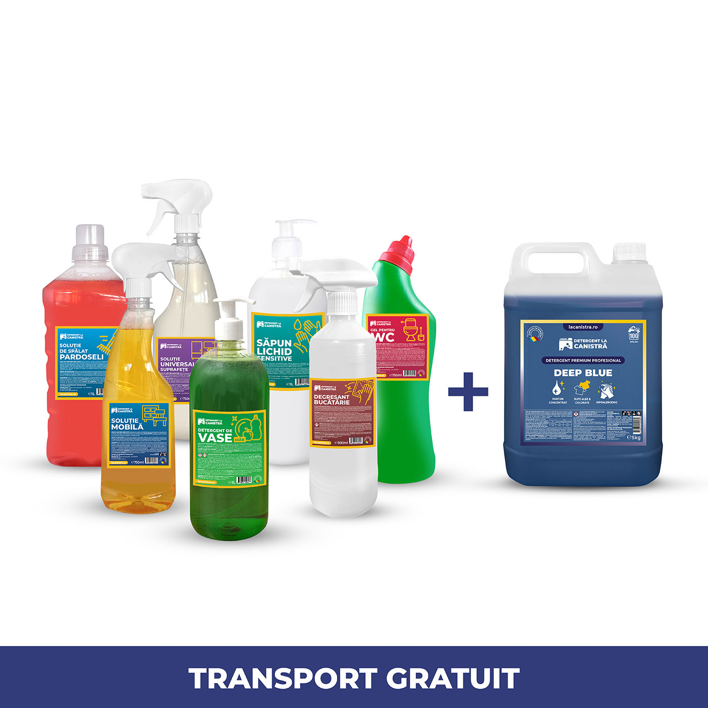 Pachetul Casei - Detergent/Balsam 5L + 7 Soluții